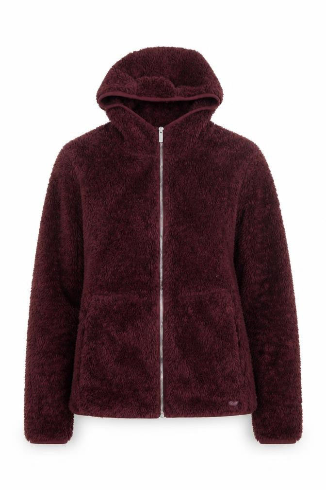 McKinley Womens Plum Full Zip Fleece Hoodie Size 14 Polyester Warm Outdoor