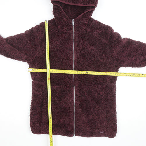 McKinley Womens Plum Full Zip Fleece Hoodie Size 14 Polyester Warm Outdoor