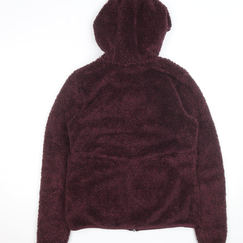 McKinley Womens Plum Full Zip Fleece Hoodie Size 14 Polyester Warm Outdoor