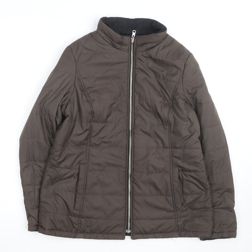 Marks & Spencer Women's Brown Petite Puffer Jacket UK 10
