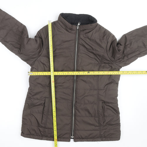 Marks & Spencer Women's Brown Petite Puffer Jacket UK 10