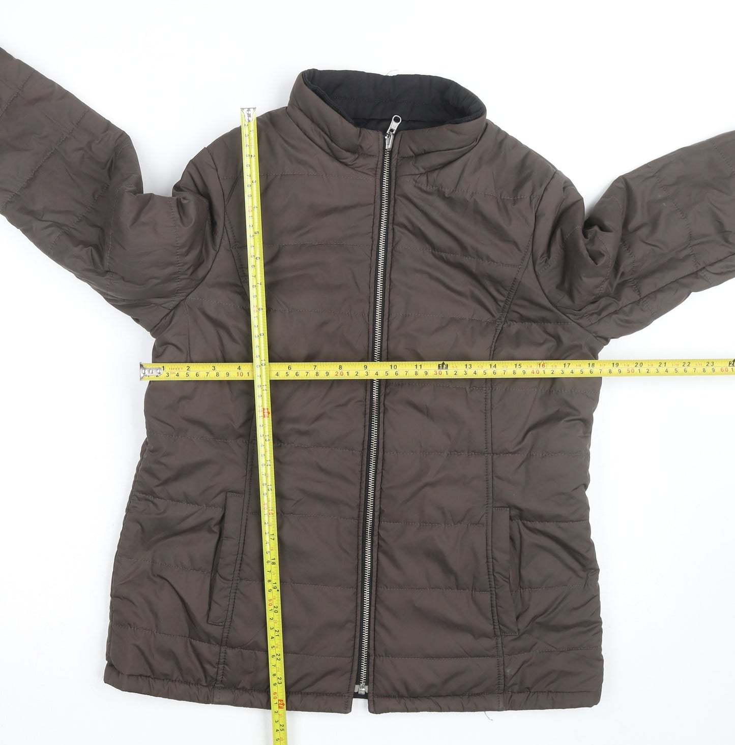 Marks & Spencer Women's Brown Petite Puffer Jacket UK 10