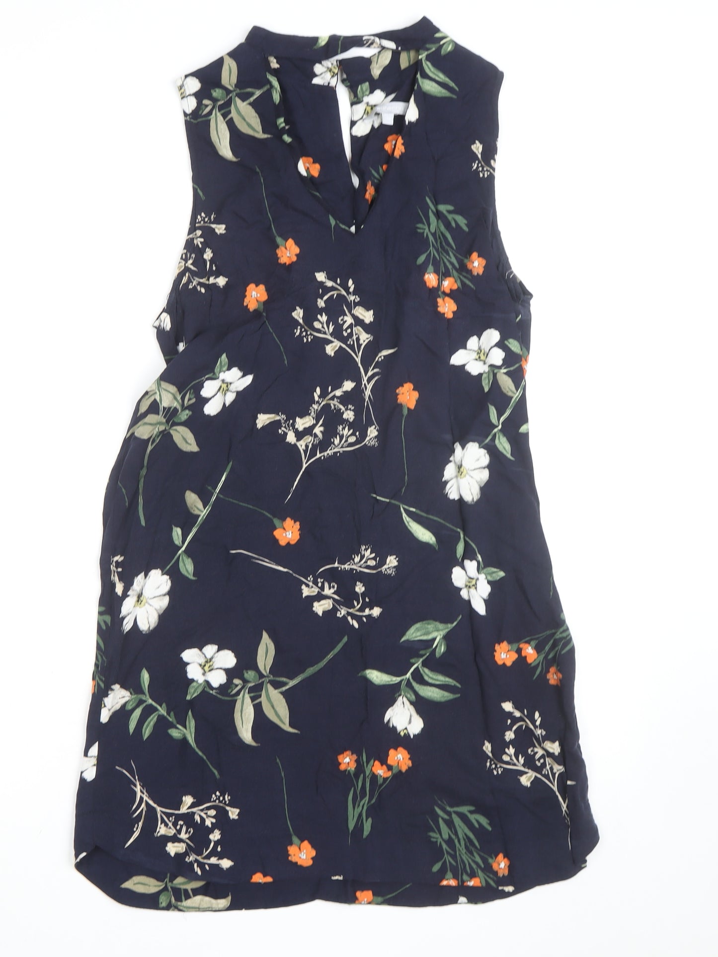 Red Herring Women's Blue Floral Sleeveless Shift Dress Size 14
