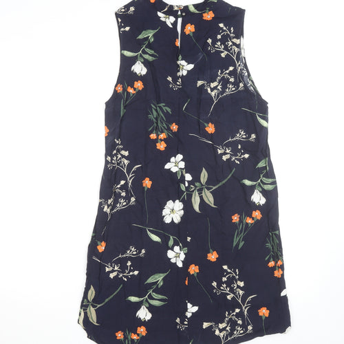 Red Herring Women's Blue Floral Sleeveless Shift Dress Size 14