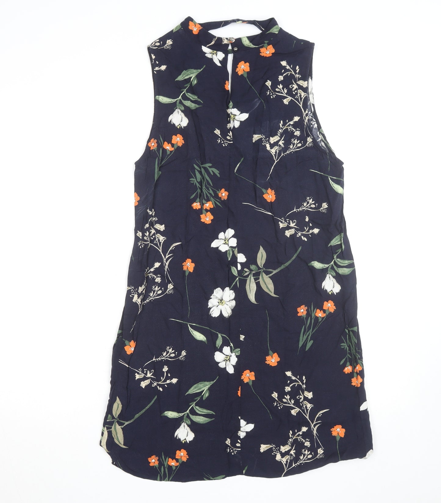 Red Herring Women's Blue Floral Sleeveless Shift Dress Size 14