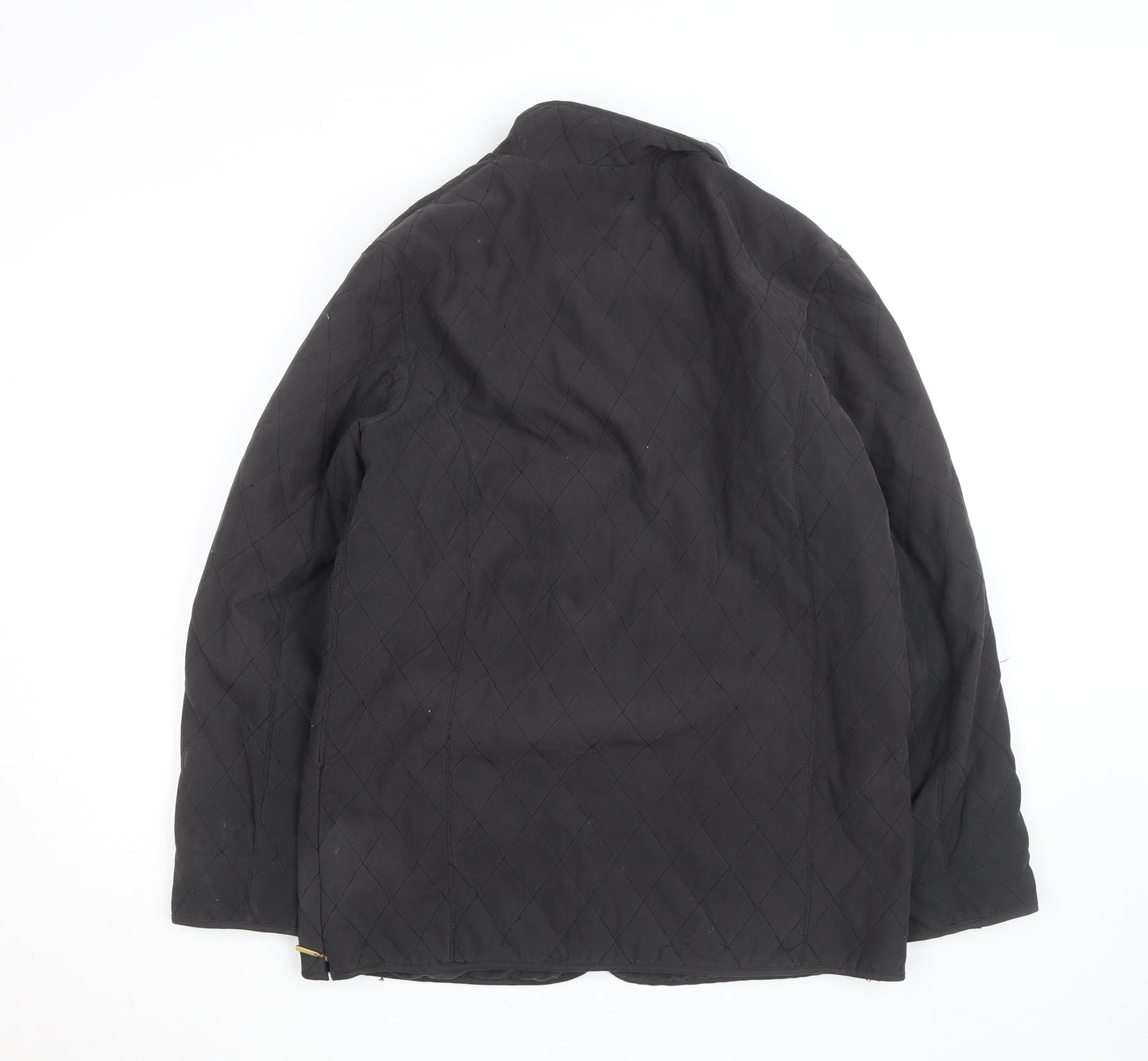Vera Verano Women’s Black Quilted Mid-Length Jacket Size M