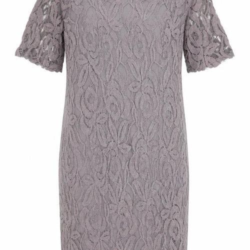 Dunnes Stores Women Grey Lace Sheath Dress Size 14 Formal