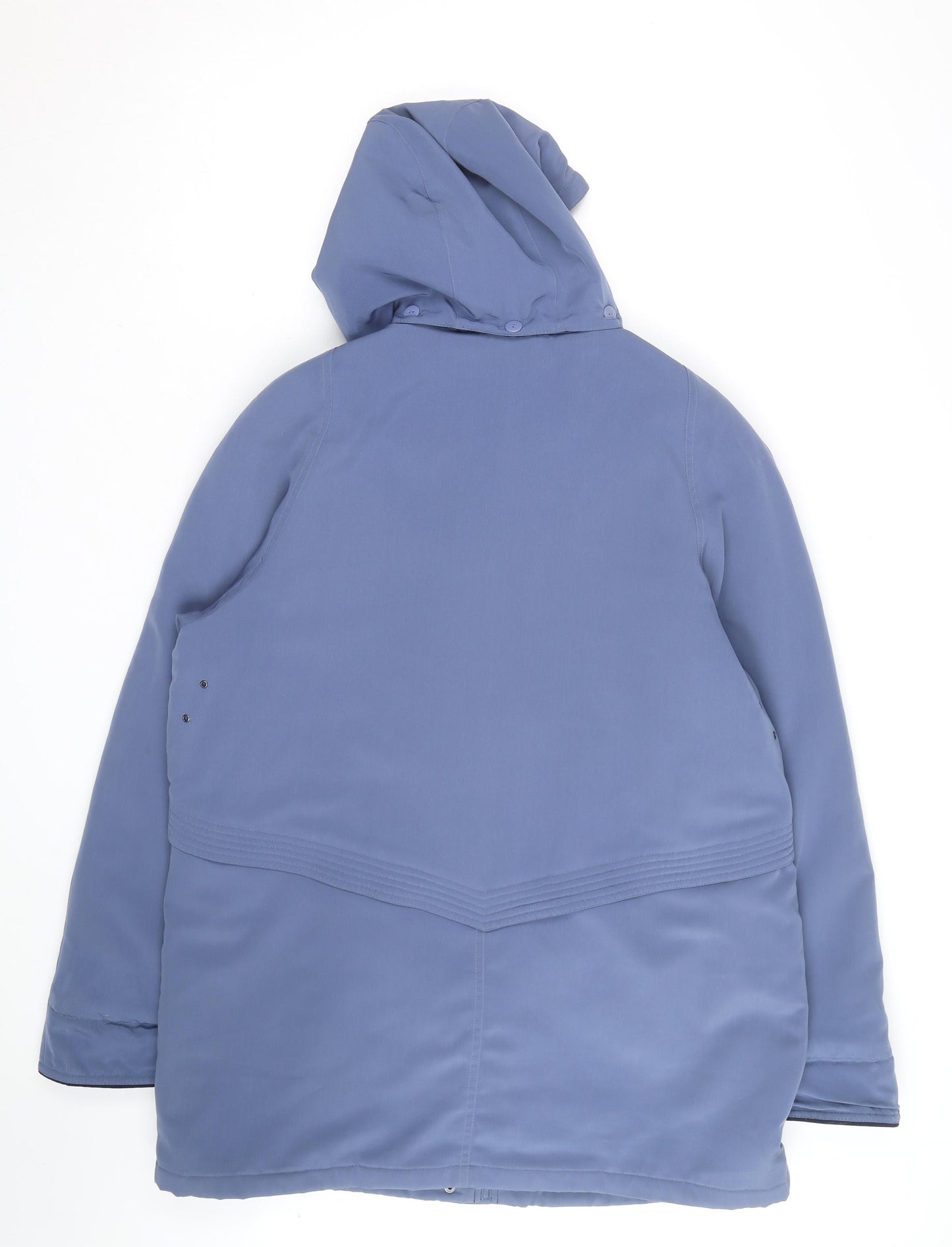EWM Pure Classics Women's Blue Hooded Parka Coat Size 16
