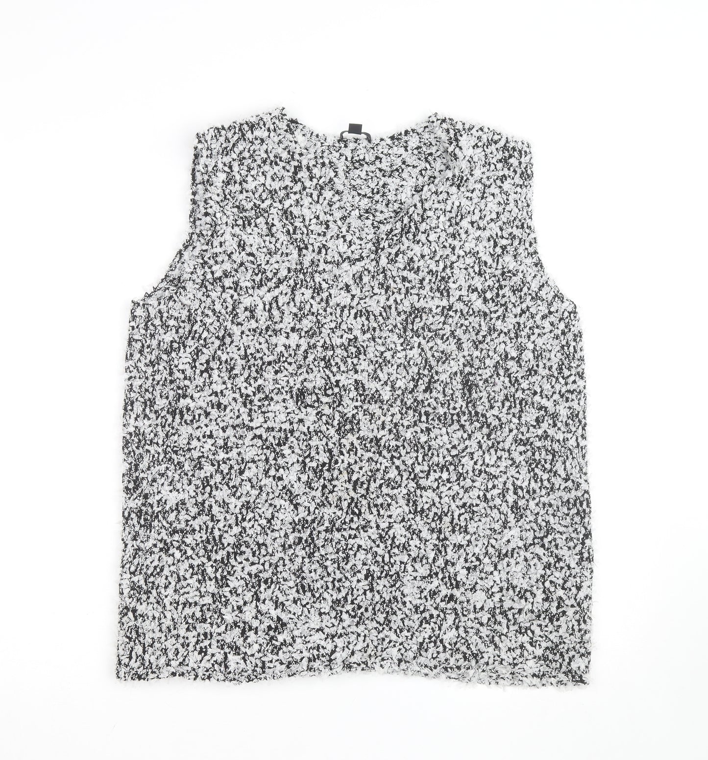 COS Women’s Black Lace Textured Sleeveless Blouse Size 8