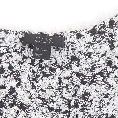 COS Women’s Black Lace Textured Sleeveless Blouse Size 8