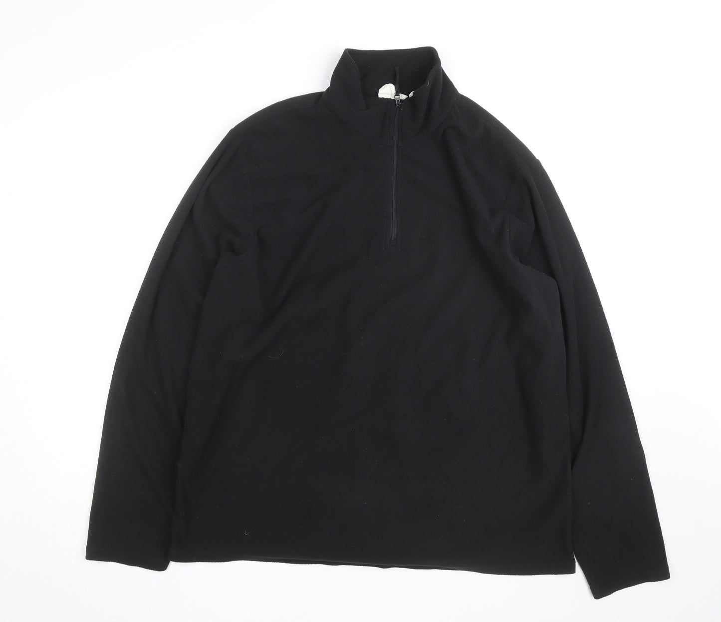 Mountain Warehouse Men's Black L Fleece 1/4 Zip Pullover Jacket