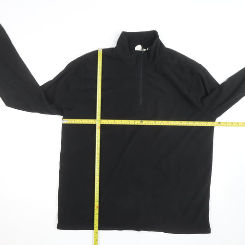 Mountain Warehouse Men's Black L Fleece 1/4 Zip Pullover Jacket