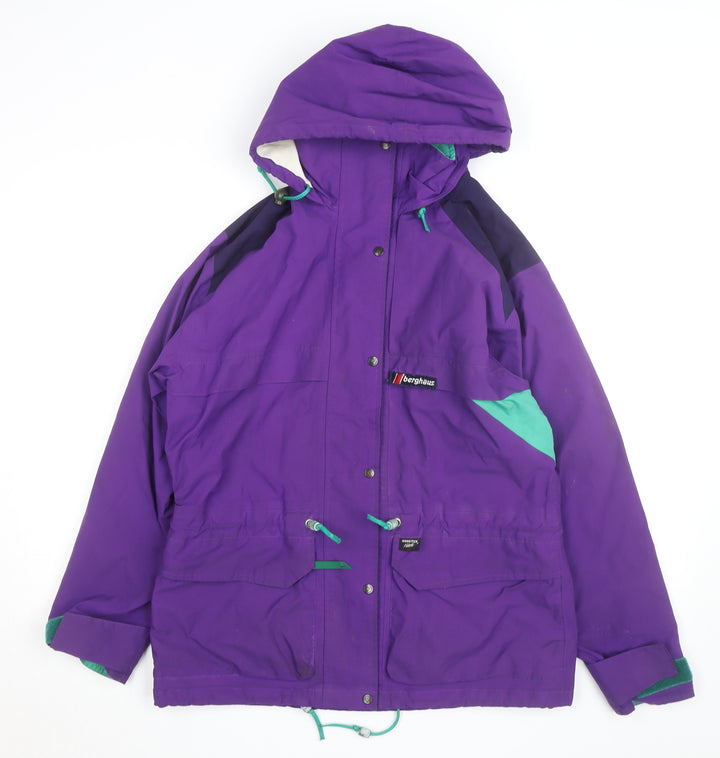 Berghaus Men’s Purple Waterproof 90s Gore-Tex Hooded Jacket L
