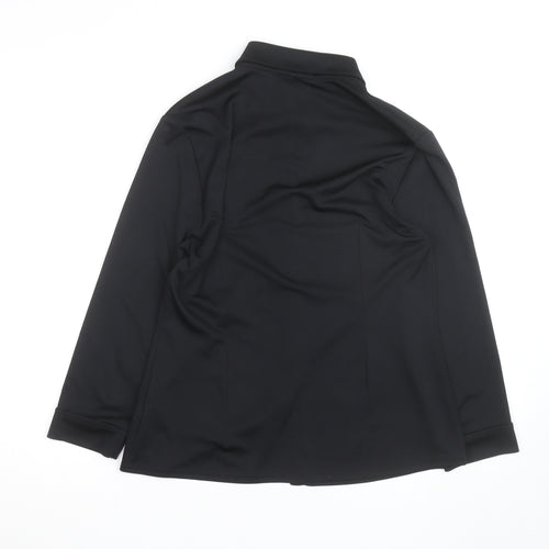St. Bernard Women's Black Stretch Button-Up Shirt Size 14