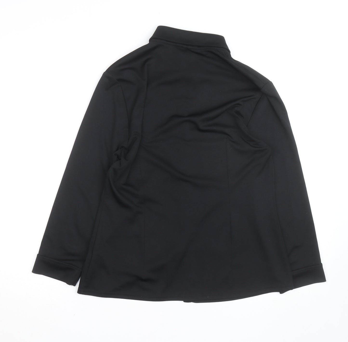 St. Bernard Women's Black Stretch Button-Up Shirt Size 14