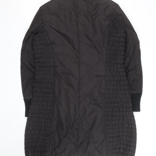 Marks and Spencer Per Una Women's Black Quilted Long Coat Size 14