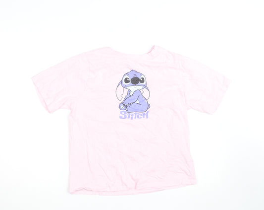 Disney at Primark Womens Pink Stitch T-Shirt Size S Short Sleeve