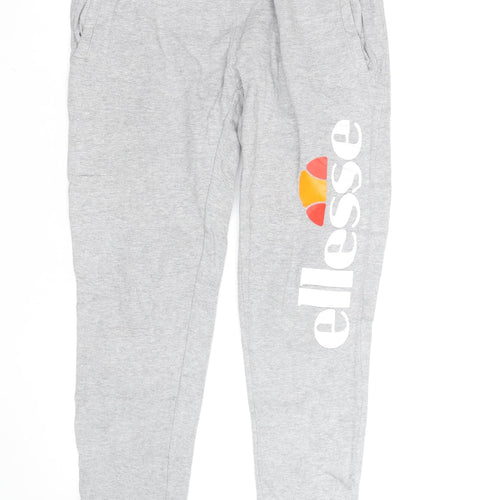 Ellesse Men’s Grey Jogger Sweatpants L Regular Fit Cotton Blend