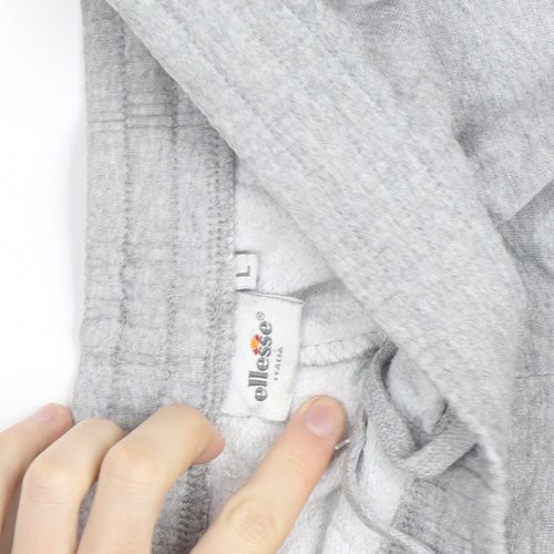 Ellesse Men’s Grey Jogger Sweatpants L Regular Fit Cotton Blend