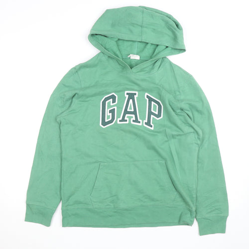 GAP Men’s Green Pullover Hoodie M Logo Fleece Sweatshirt