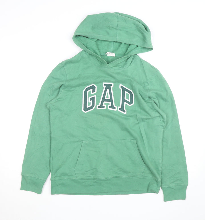 GAP Men’s Green Pullover Hoodie M Logo Fleece Sweatshirt
