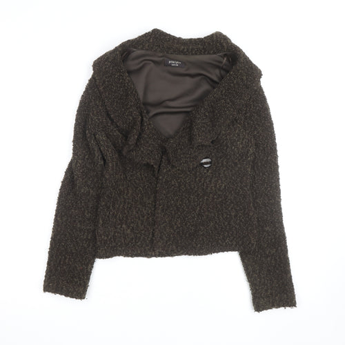 Principles Petite Women Brown Wool Blend Cardigan Size 10