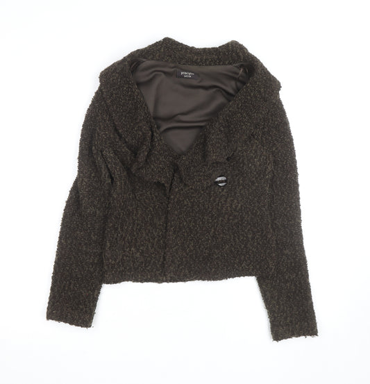 Principles Petite Women Brown Wool Blend Cardigan Size 10