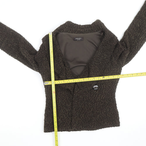 Principles Petite Women Brown Wool Blend Cardigan Size 10