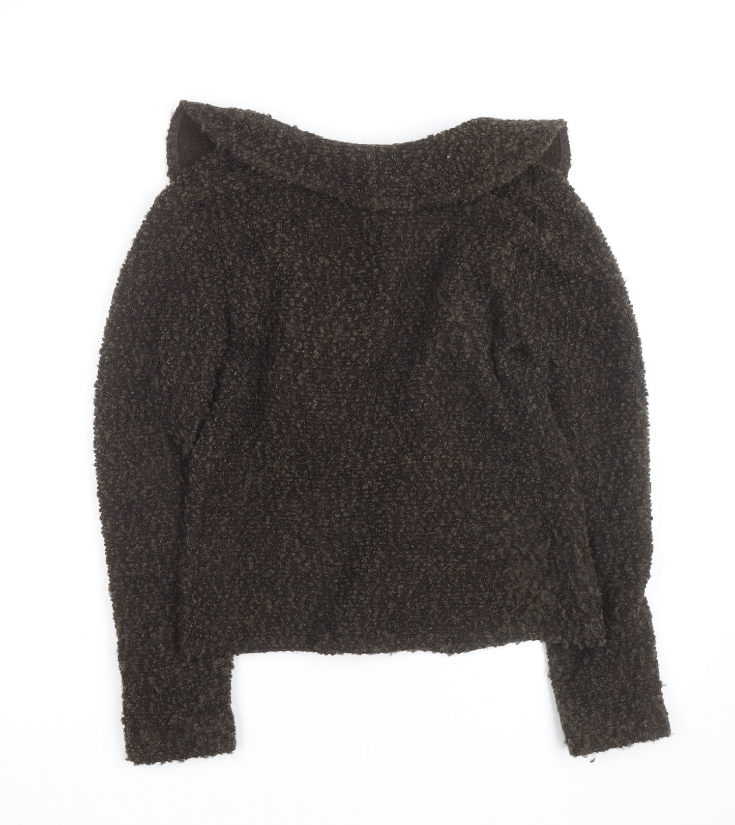 Principles Petite Women Brown Wool Blend Cardigan Size 10