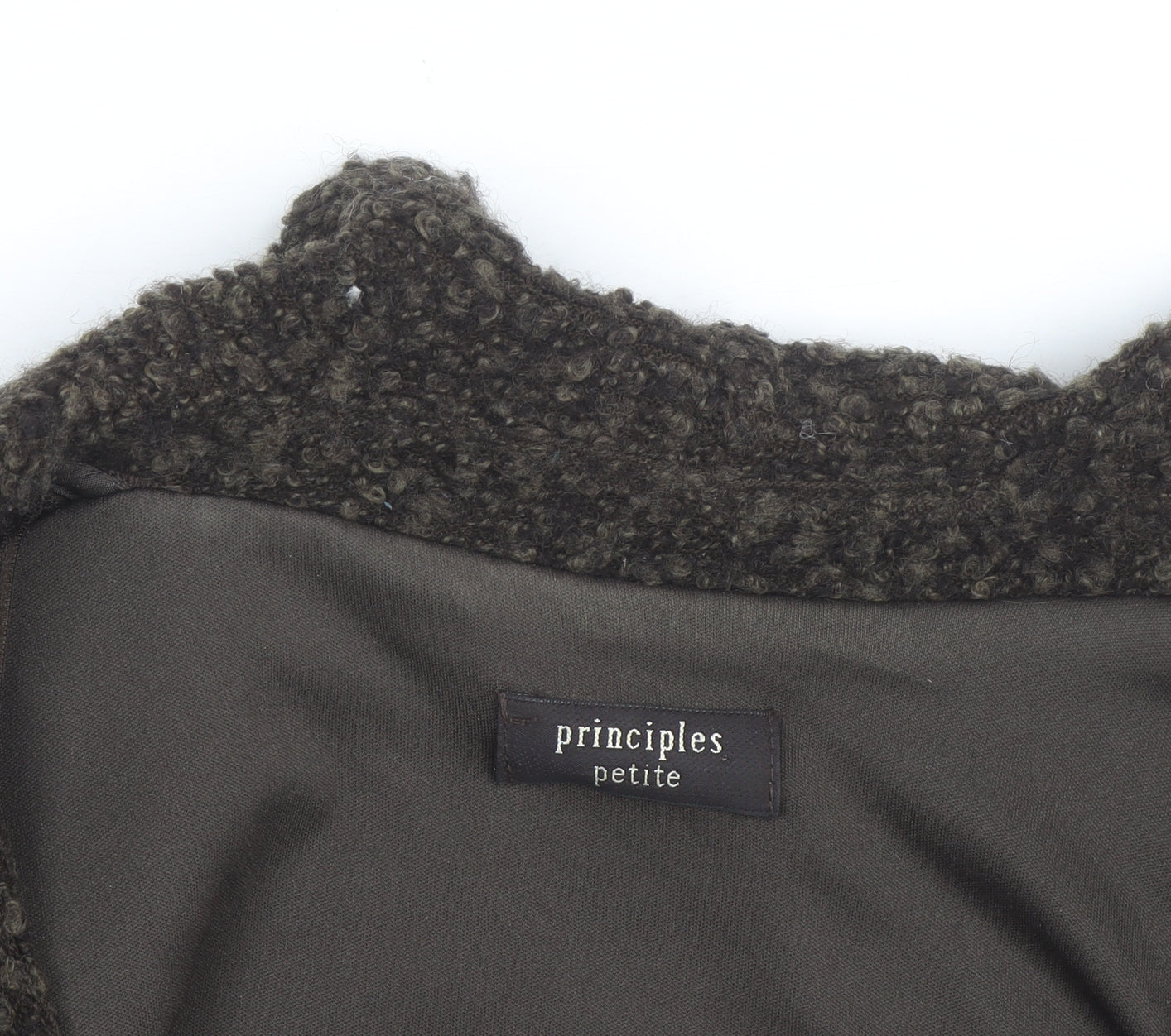 Principles Petite Women Brown Wool Blend Cardigan Size 10