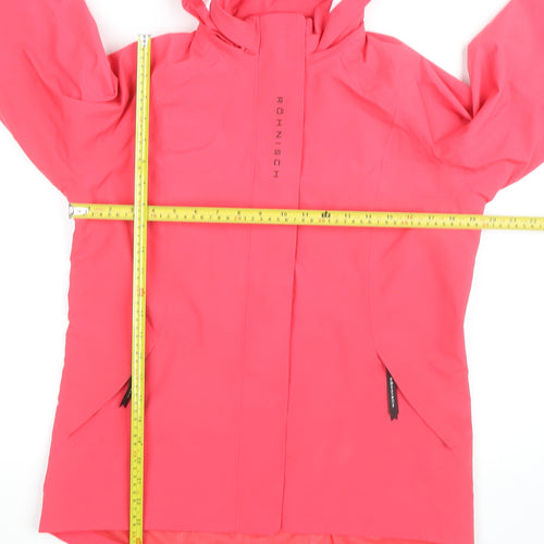 Röhnisch Women Pink Hooded Waterproof Mid-Length Rain Jacket M