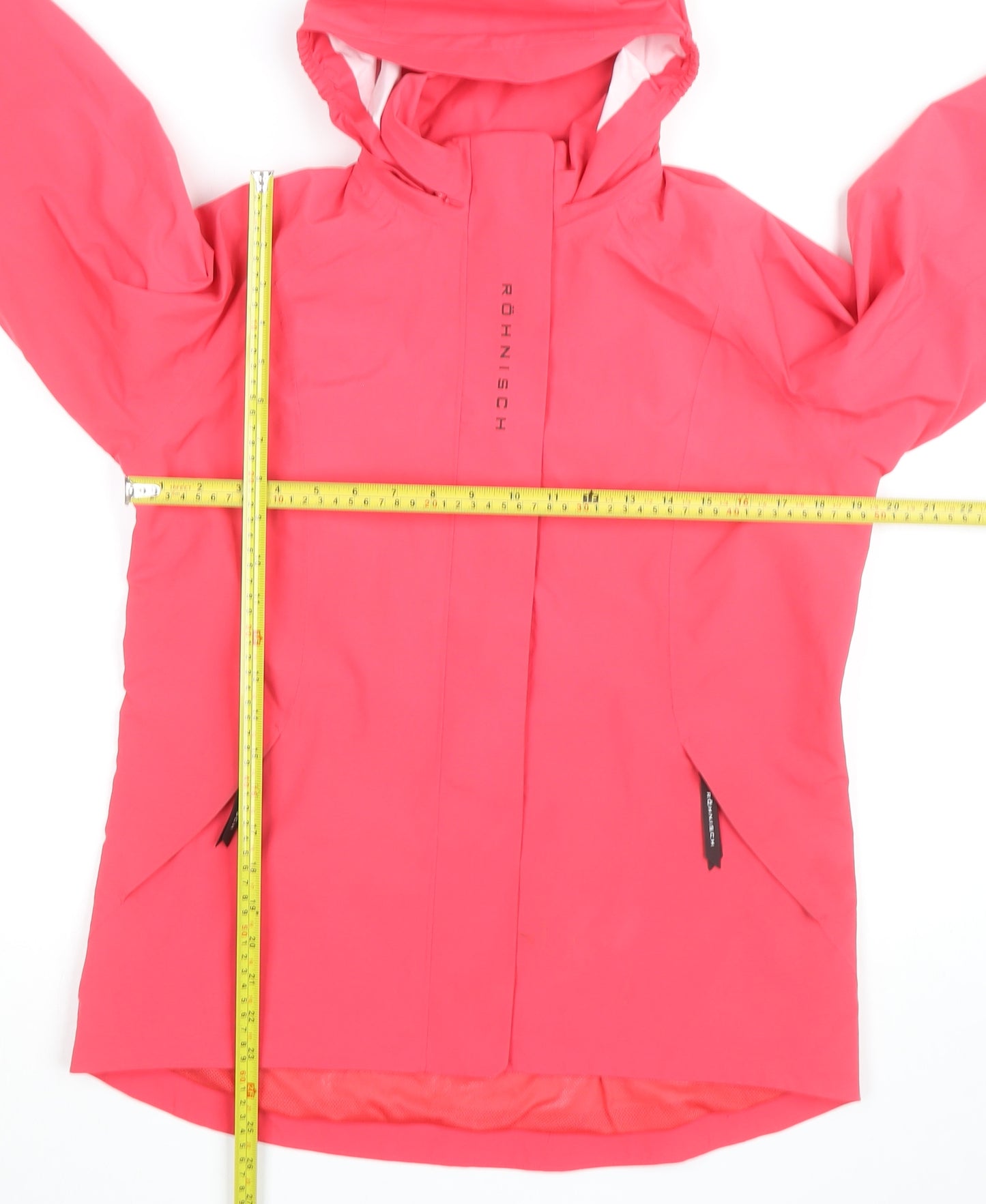 Röhnisch Women Pink Hooded Waterproof Mid-Length Rain Jacket M