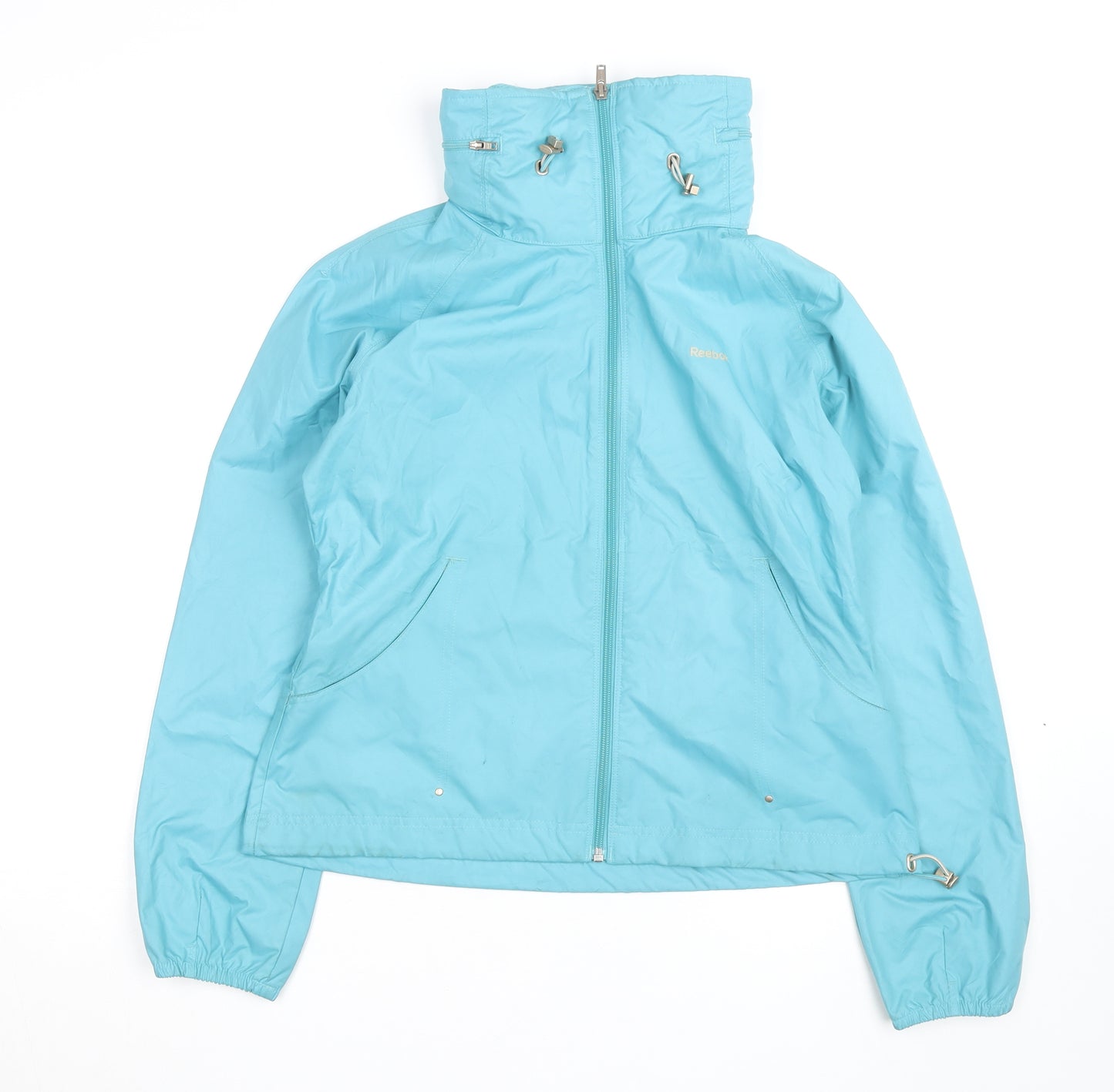 Reebok Women’s Blue Windbreaker Jacket Size 12 Lightweight Zip Casual