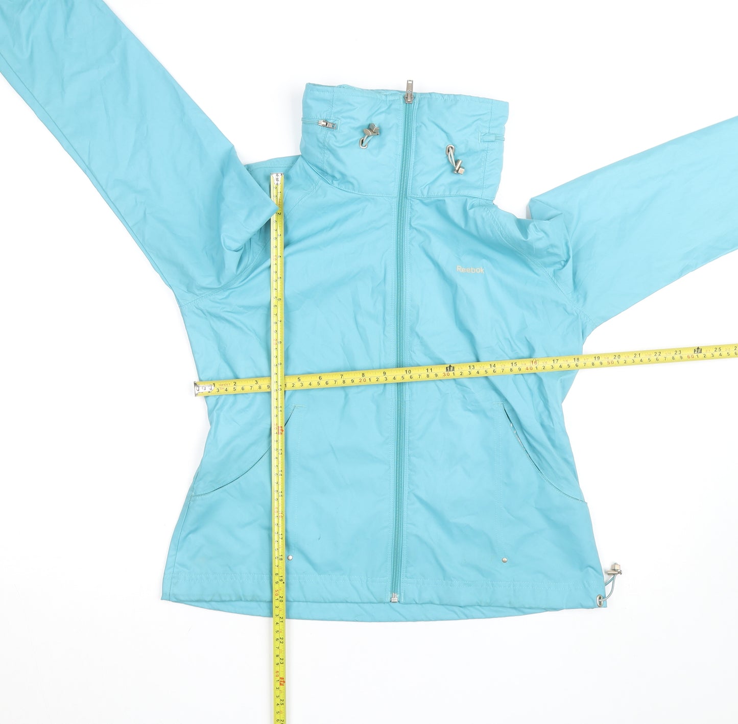 Reebok Women’s Blue Windbreaker Jacket Size 12 Lightweight Zip Casual