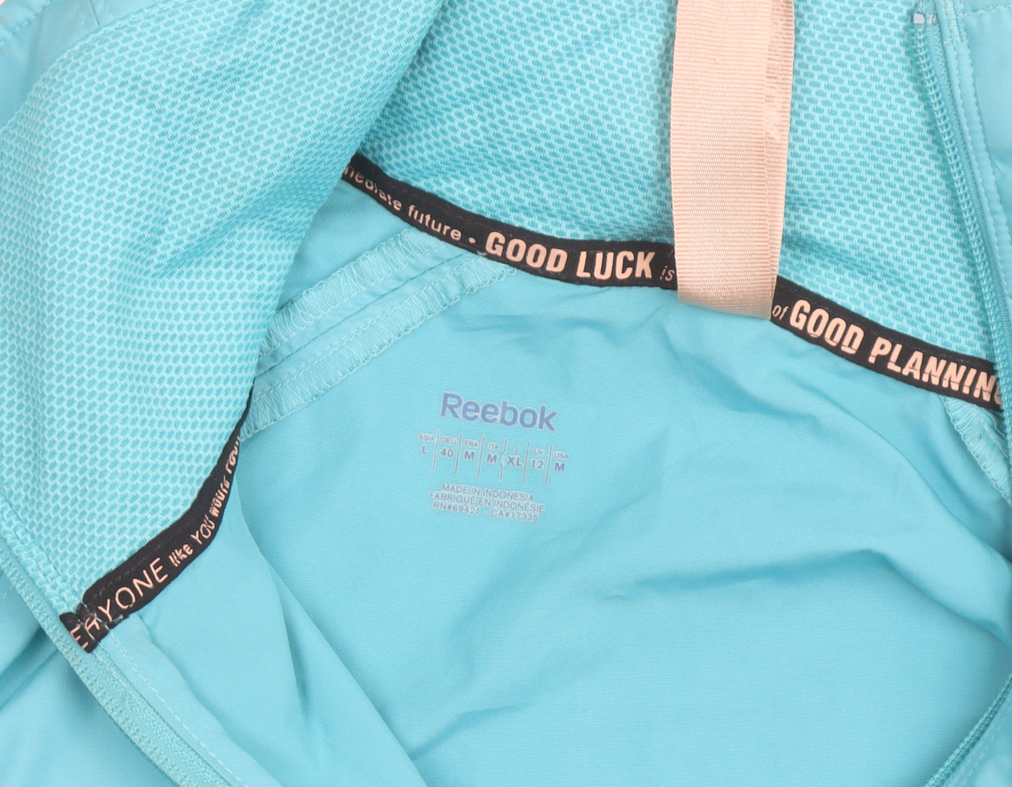 Reebok Women’s Blue Windbreaker Jacket Size 12 Lightweight Zip Casual