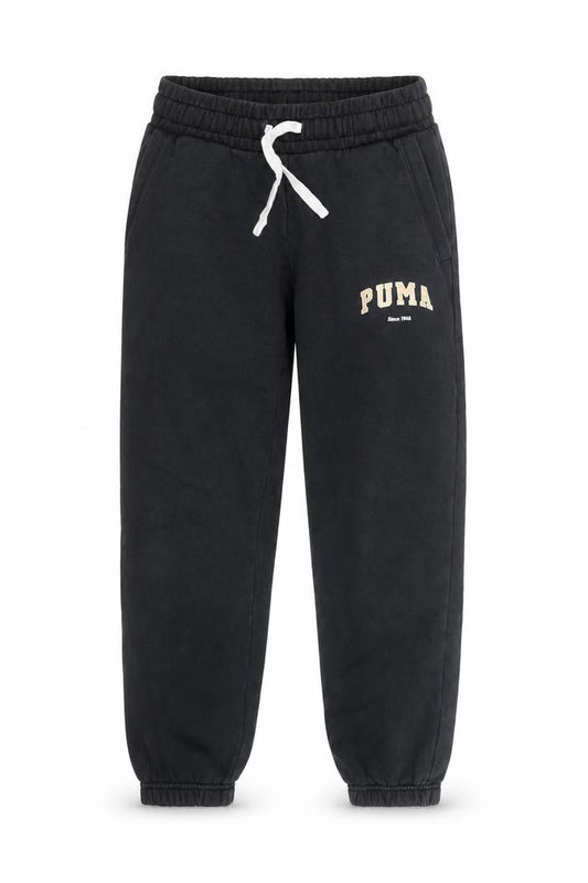 Front view of Puma Men's Black XS Jogger Sweatpants Fleece Activewear Trousers