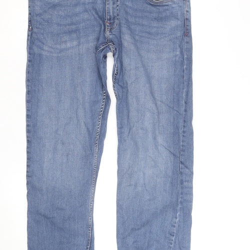 IND/078 Men’s Blue Straight Leg Denim Jeans Size 32 Regular Fit