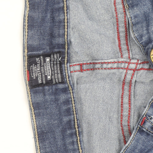 IND/078 Men’s Blue Straight Leg Denim Jeans Size 32 Regular Fit