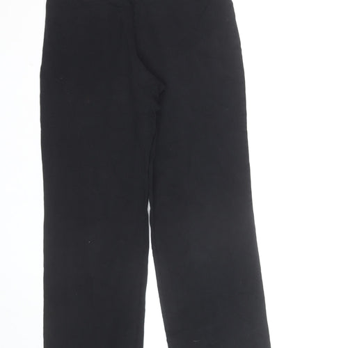 Dunnes Stores Women's Black Jersey Stretch Trousers Size 14 Regular