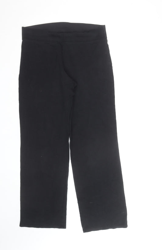 Dunnes Stores Women's Black Jersey Stretch Trousers Size 14 Regular