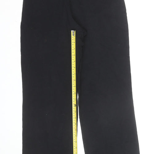 Dunnes Stores Women's Black Jersey Stretch Trousers Size 14 Regular