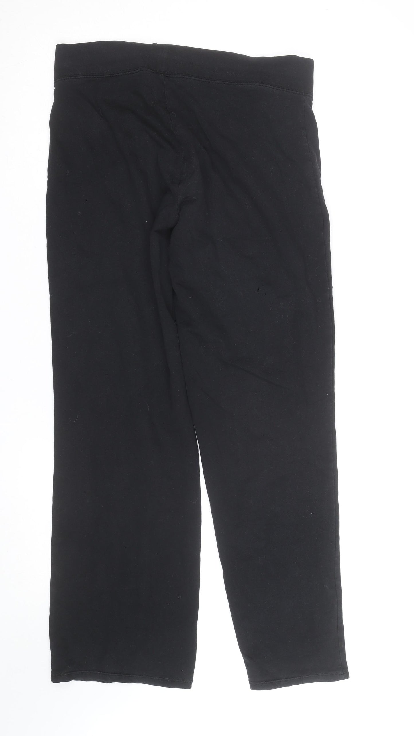 Dunnes Stores Women's Black Jersey Stretch Trousers Size 14 Regular