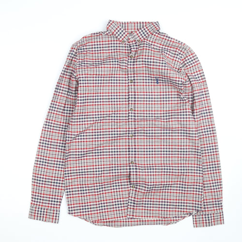 Next Boys Multicoloured Check Button-Up Long Sleeve Shirt 15 Years