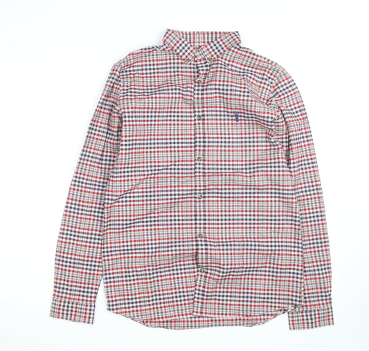 Next Boys Multicoloured Check Button-Up Long Sleeve Shirt 15 Years