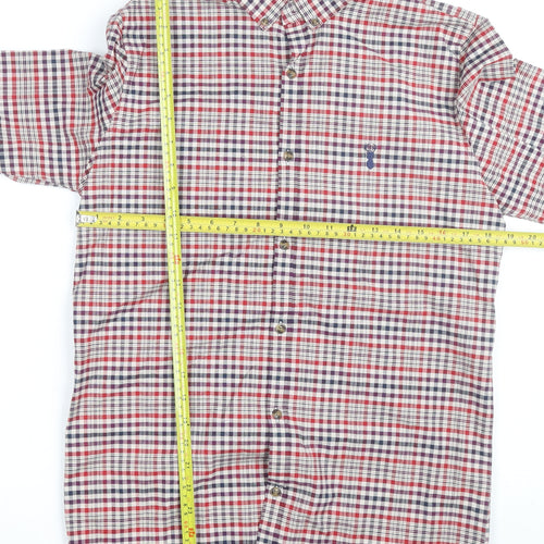 Next Boys Multicoloured Check Button-Up Long Sleeve Shirt 15 Years