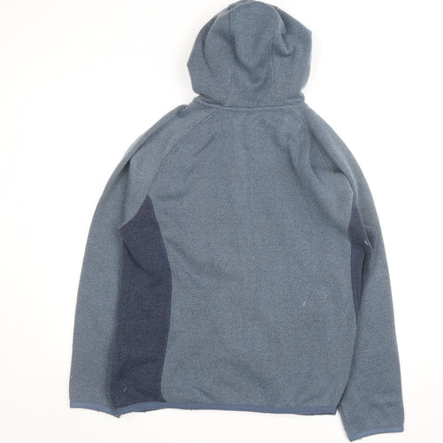 Weird Fish Women's Blue Hooded Fleece Jacket Size 18