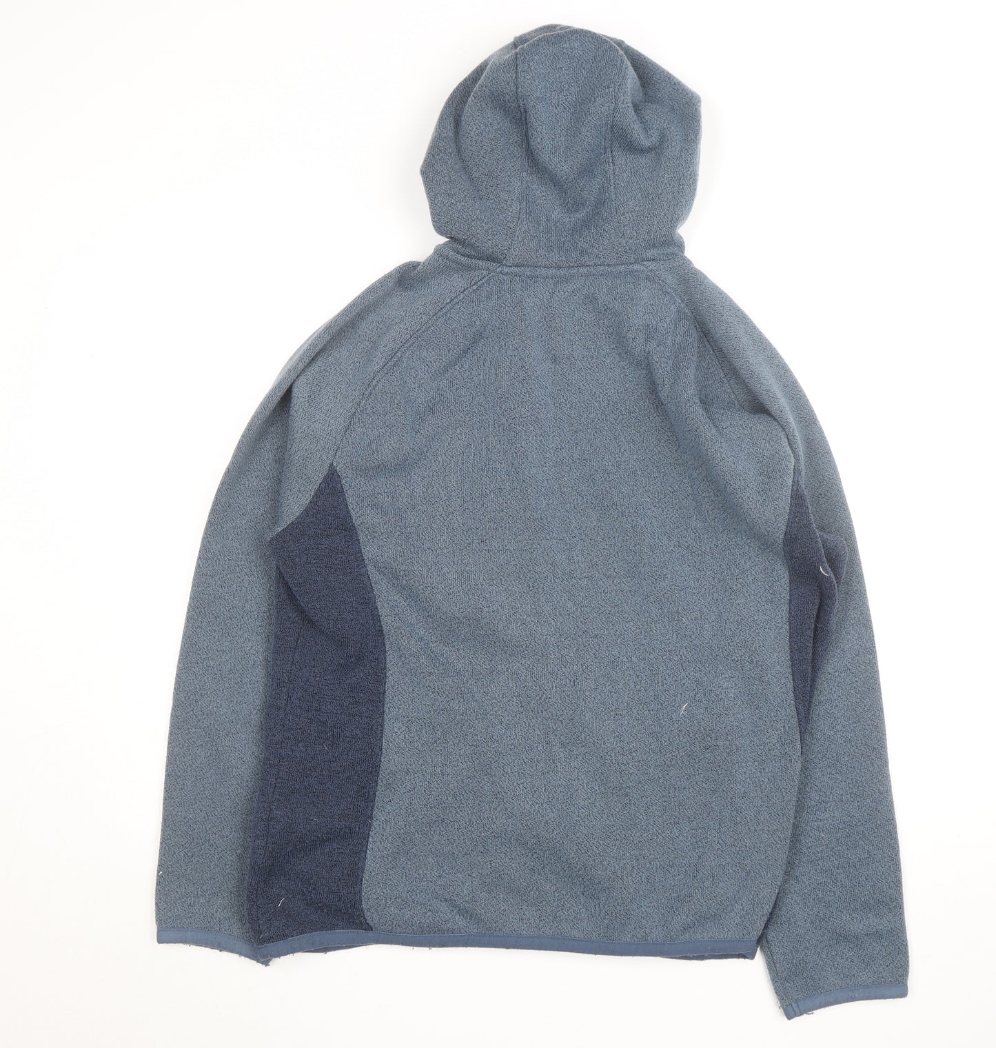 Weird Fish Women's Blue Hooded Fleece Jacket Size 18