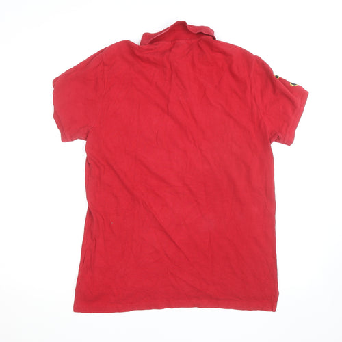 Ralph Lauren Men's Red Slim Fit Polo Shirt Size L Classic Logo