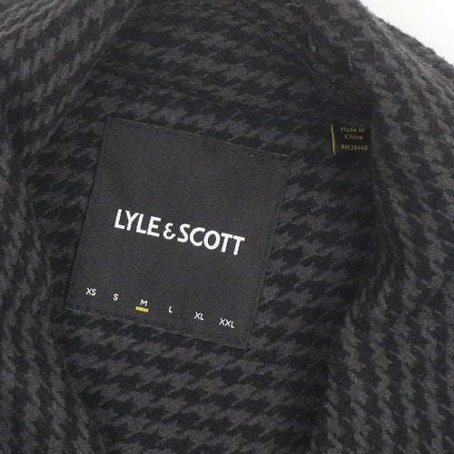 Lyle & Scott Men's Grey Houndstooth Wool Jacket Size M Casual