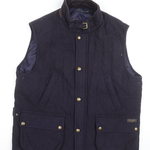 Polo Ralph Lauren Men's Navy Quilted Waistcoat XL Lined Vest